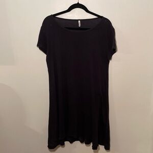Black Cotton Swing T-Shirt Dress | Size Women's M**​